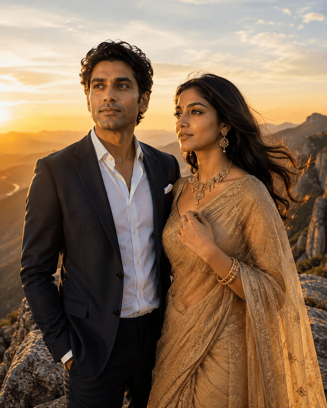 Cinematic Adventure Couple Portrait Photography (Ultra Realistic)